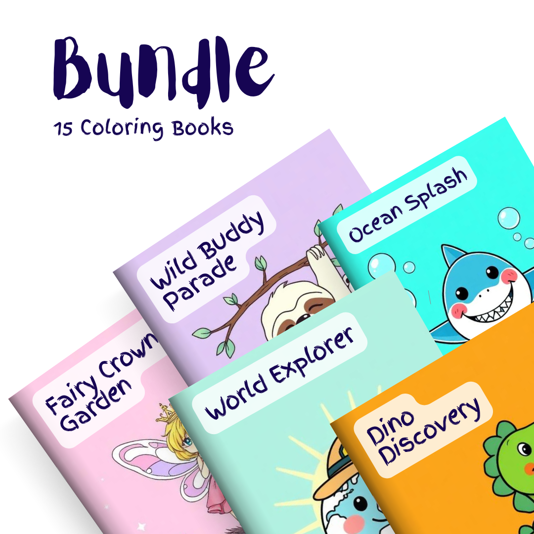 Ultimate Kids Coloring Bundle – 15 Coloring Books