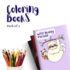 Wild Buddy Parade – 3 Coloring Books